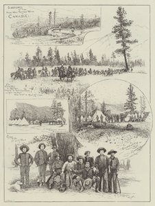 Skisser av North-West Mounted Police i Canada